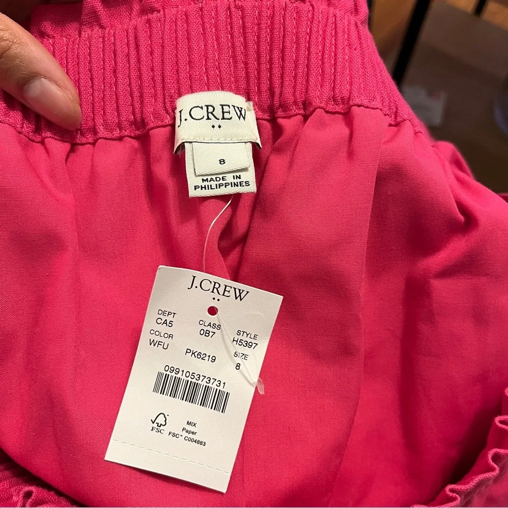 NWT J. Crew Factory Scalloped Sidewalk Skirt in Pink - Picture 11 of 11